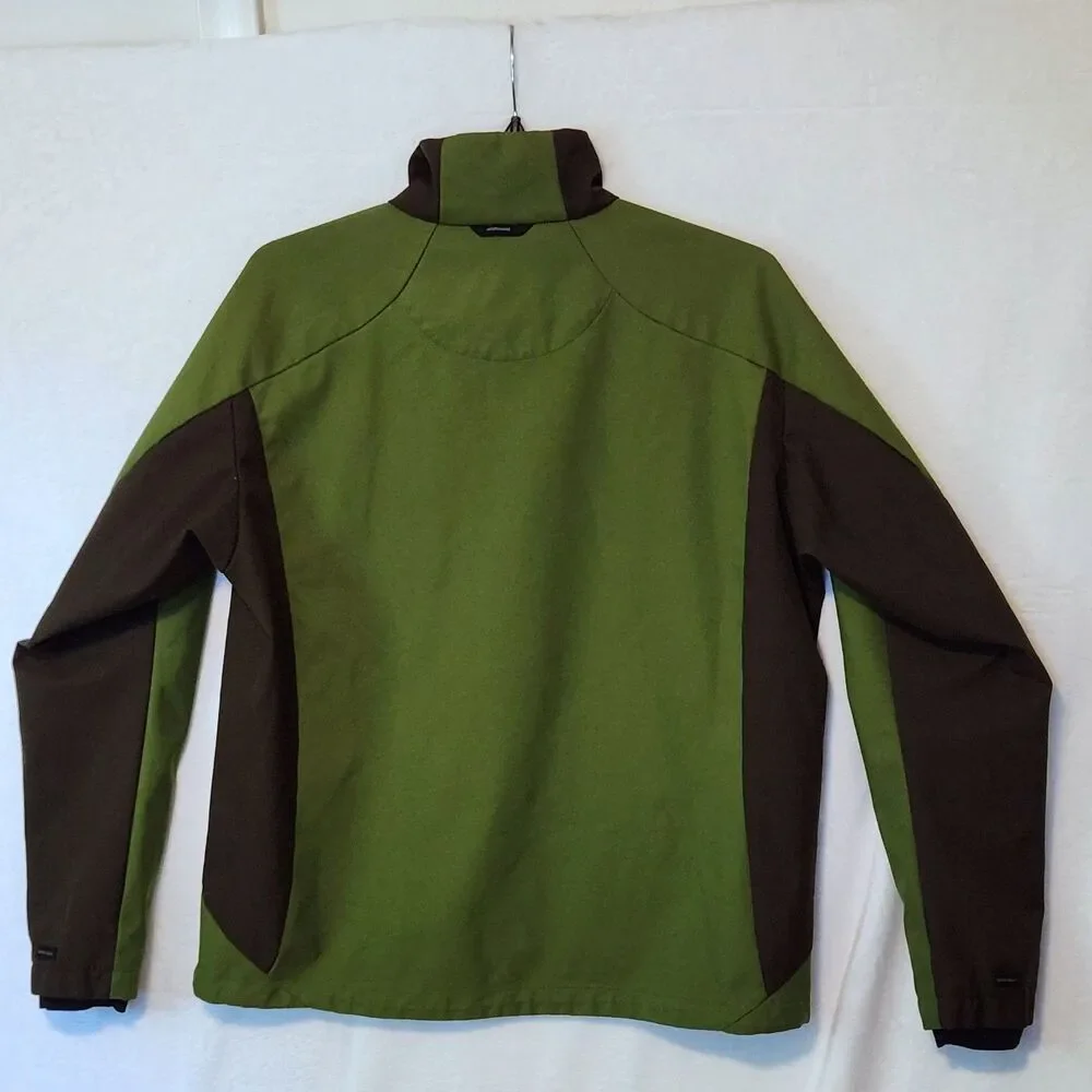 Columbia Titanium Interchange Mens XL FLAWS Green Brown Colorblock Shell Jacket